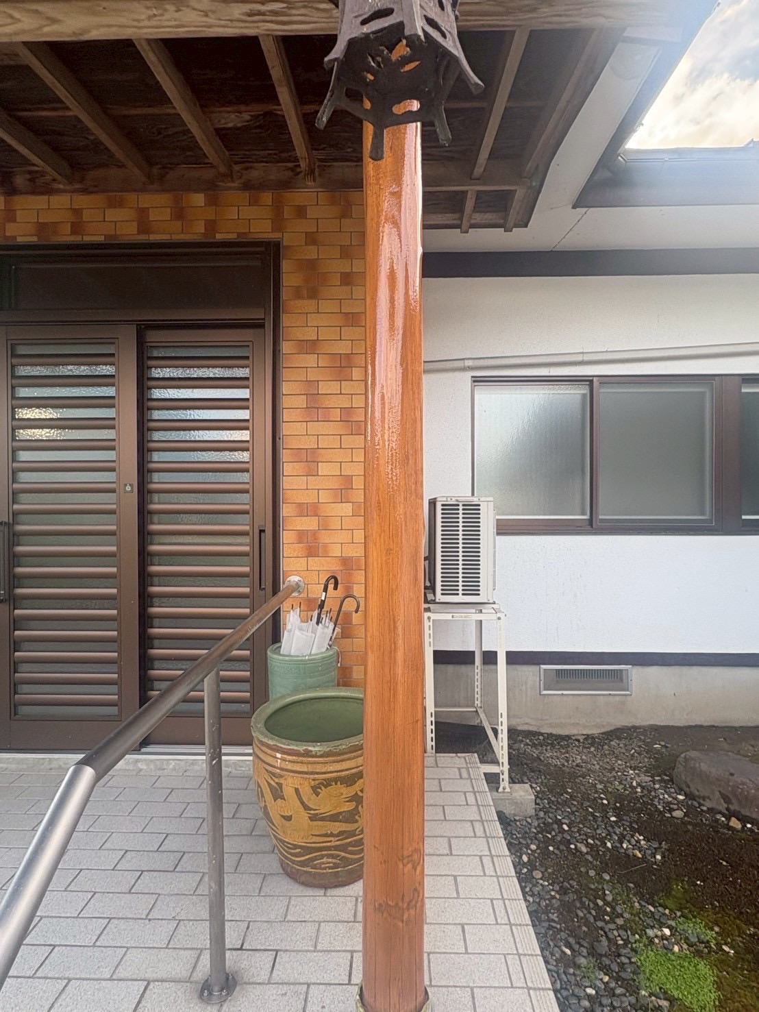 天童市 Y様邸 木柱塗装