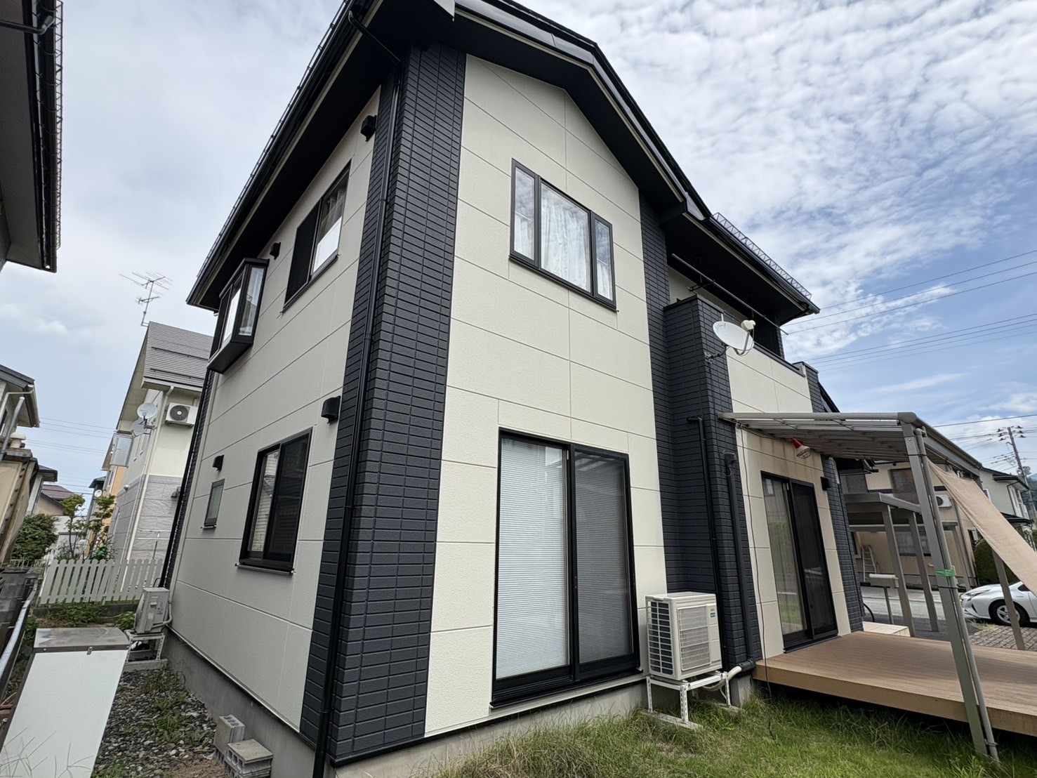 天童市 K様邸　屋根外壁塗装工事（付帯部塗装）